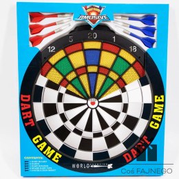 Tarcza dart plastikowa 40 cm + 6 rzutek, 0