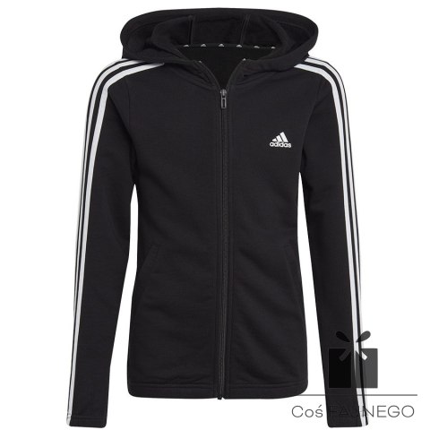 Bluza adidas Essentials 3 Stripes Full-Zip Hoodie girls IC3634, Rozmiar: 140 cm