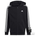 Bluza adidas 3 Stripes FL Full-Zip Hoody Jr HR6331, Rozmiar: 140 cm