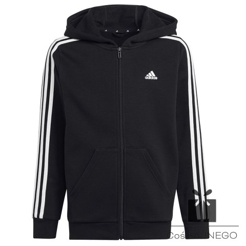 Bluza adidas 3 Stripes FL Full-Zip Hoody Jr HR6331, Rozmiar: 140 cm