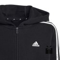 Bluza adidas 3 Stripes FL Full-Zip Hoody Jr HR6331, Rozmiar: 140 cm